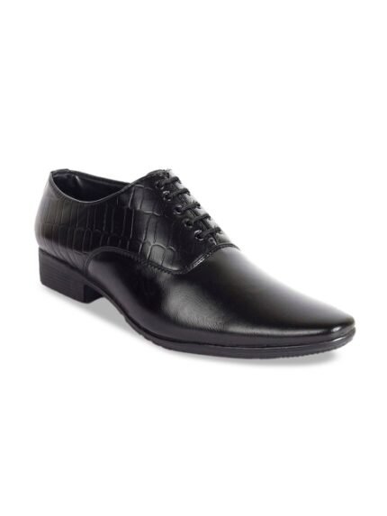 aadi Men Pointed Toe Textured Formal Oxfords