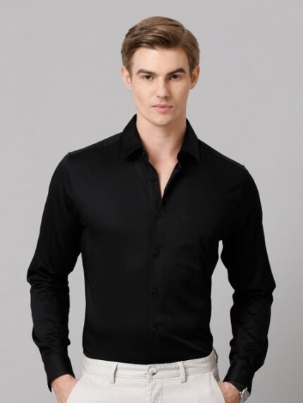 Aldeno India Slim Fit Spread Collar Formal Shirt