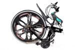 Amaze Kai Bikes Latest BMW Foldable Gear Cycle for Men with 21 Speed Gear 6 spoke | Folding Mountain Bike with Double Disc Break & Mac Wheel, 26 Inch, White n black