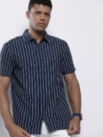 AMERICAN EAGLE OUTFITTERS Classic Striped Cotton Casual Shirt