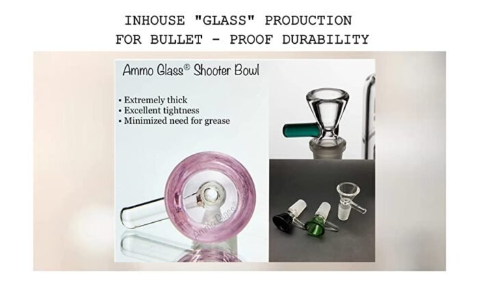 Ammo Glass® 12" Glass bong - Limited edition - (Black)