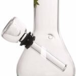 Ammo Glass® bong - 6" glass bong with shooter and cleaning brush