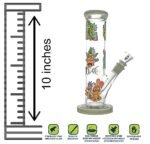 Ammo Glass® (Bullet - proof glass bongs) bong 10" Super thick glass bong : High - Intensity Airtight Rips (Classic)