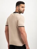 ARMISTO Men Textured Knit Polo T-shirt