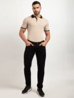 ARMISTO Men Textured Knit Polo T-shirt