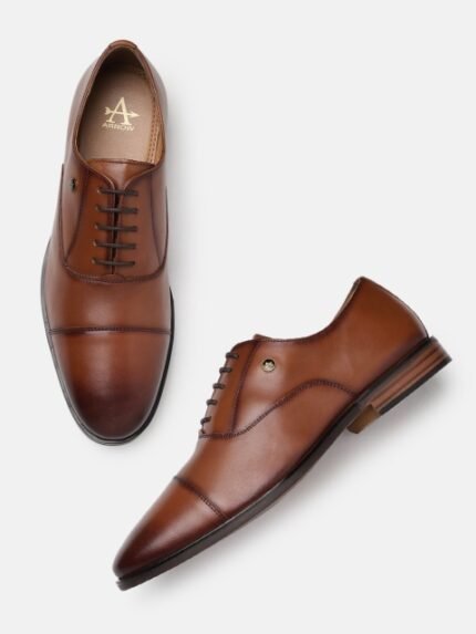 Arrow Men Solid Orion Formal Leather Oxfords