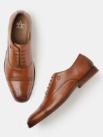 Arrow Men Vertex Perforated Leather Formal Oxfords