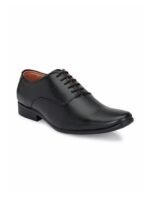 Azzaro Black Men Black Solid Formal Oxfords