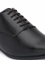 Azzaro Black Men Black Solid Formal Oxfords