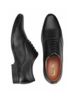 Azzaro Black Men Black Solid Formal Oxfords