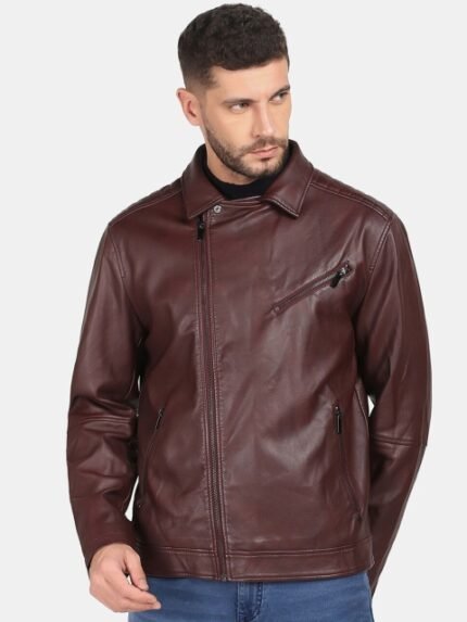 Blackberrys Men Leather Biker Jacket