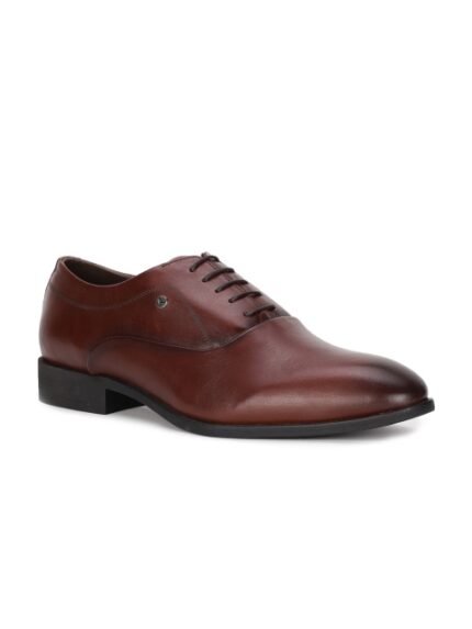 Blackberrys Men Red Solid Leather Formal Oxford