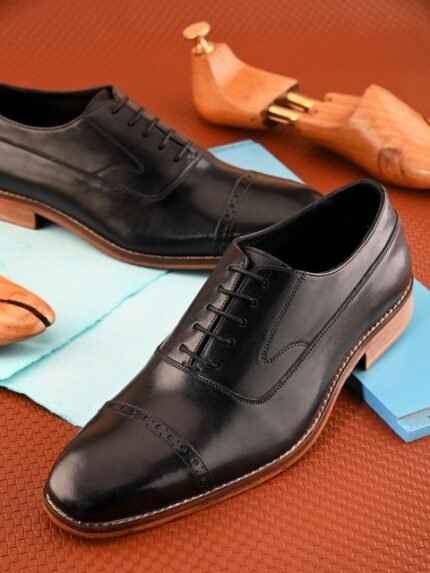 BLUBRD Men Leather Formal Oxfords