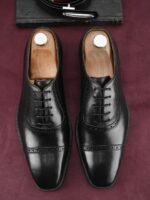 BLUBRD Men Leather Formal Oxfords