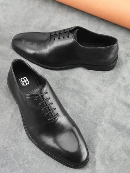 BLUBRD Men Leather Formal Oxfords