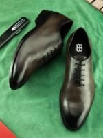 BLUBRD Men Leather Formal Oxfords