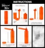 BONGSOLOGY UniBo (Universal Bong) 18 cm Portable Detachable Water Pipe Bong - Orange