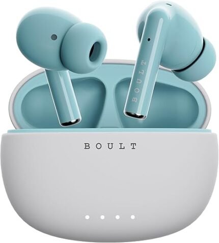 Boult Audio Newly Launched W20 Truly Wireless in Ear Earbuds with 35H Playtime, Zen™ ENC Mic, 45ms Low Latency, 13mm Bass Drivers, Type-C Fast Charging, Made in India, IPX5 ear...