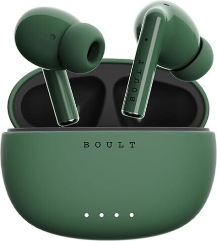 Boult Audio Newly Launched W20 Truly Wireless in Ear Earbuds with 35H Playtime, Zen™ ENC Mic, 45ms Low Latency, 13mm Bass Drivers, Type-C Fast Charging, Made in India, IPX5 ear...