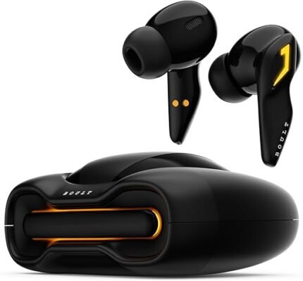 Boult Audio UFO Truly Wireless in Ear Earbuds with 48H Playtime, Built-in App Support, 45ms Low Latency Gaming, 4 Mics ENC, Breathing LEDs, 13mm Bass Drivers Ear buds TWS, Made...