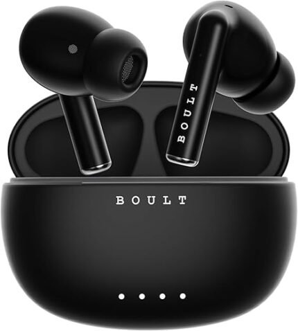 Boult Audio W20 Truly Wireless in Ear Earbuds with 35H Playtime, Zen™ ENC Mic, 45ms Low Latency, 13mm Bass Drivers, Type-C Fast Charging, Made in India, Touch Controls, IPX5 ear...