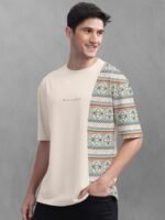 BULLMER Tribal Printed Oversized Cotton T-shirt