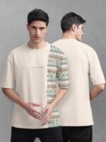 BULLMER Tribal Printed Oversized Cotton T-shirt