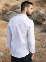 Campus Sutra Classic Striped Spread Collar Shirt