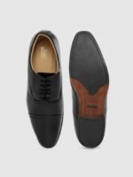 CLOG LONDON Men Black Leather Formal Oxford Shoes