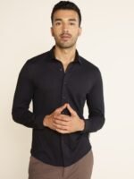 DAMENSCH Full Sleeve Cotton Pique Shirt