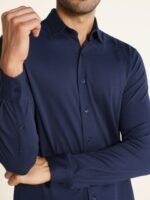 DAMENSCH Full Sleeve Cotton Pique Shirt