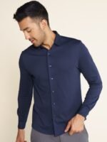 DAMENSCH Full Sleeve Cotton Pique Shirt