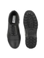 Delize Men Black Solid Formal Oxford Shoes