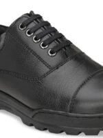 Delize Men Black Solid Formal Oxford Shoes