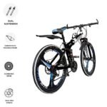 Dunedin Bikes, X6 cycle Foldable Sports Bicycle Mountain Bike/Cycle 26 Inch Carbon Steel Frame Folding Bicycle with 21 Speed Gear and Double Disc Brake.White-Black (Unisex)