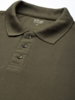 ether Men Olive Green Moisture-Wicking Antimicrobial Polo