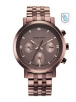 Fastrack Men Brown Brass Dial & Brown Straps Analogue Watch 3287QM01