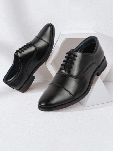 FAUSTO Men Textured Formal Oxfords