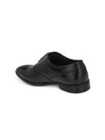 Fentacia Men Black Solid Genuine Leather Formal Oxfords