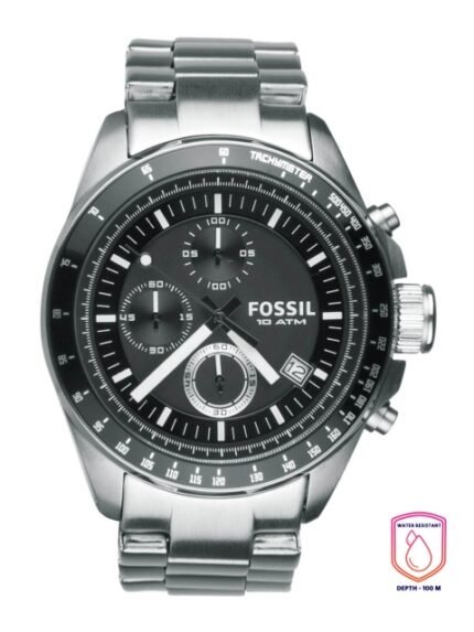 Fossil Men Black Dial Chronograph Watch CH2600