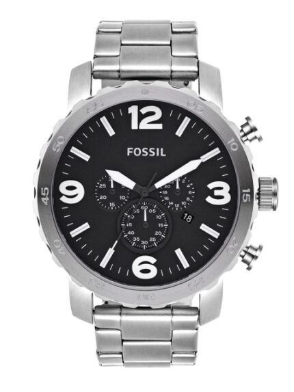 Fossil NATE Men Black Analogue Watch JR1353