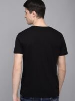 Free Authority Men Pack Of 2 Black & White Solid Pure Cotton T-shirt