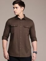 French Connection Men Premium Slim Fit Pure Cotton Casual Shirt