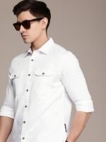 French Connection Men Premium Slim Fit Pure Cotton Casual Shirt