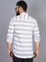 FUBAR Horizontal Striped Slim Fit Casual Shirt