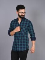 FUBAR Slim Fit Tartan Checked Casual Shirt