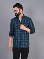 FUBAR Slim Fit Tartan Checked Casual Shirt