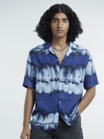 H&M Cotton Half Sleeve Tie & Dye Print Shirt