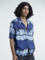 H&M Cotton Half Sleeve Tie & Dye Print Shirt