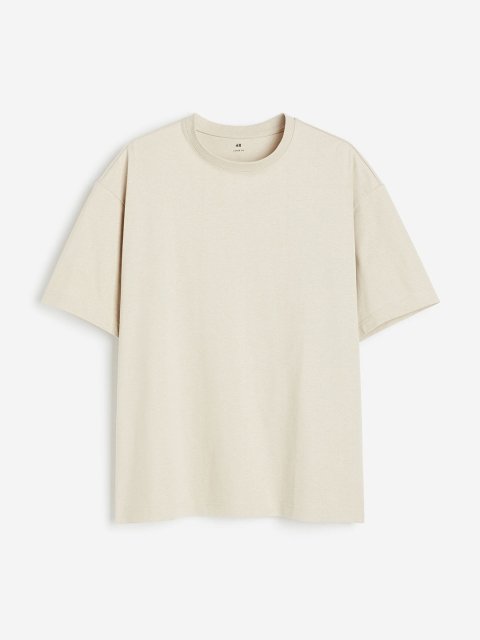 H&M Men Pure Cotton Loose Fit T-shirt